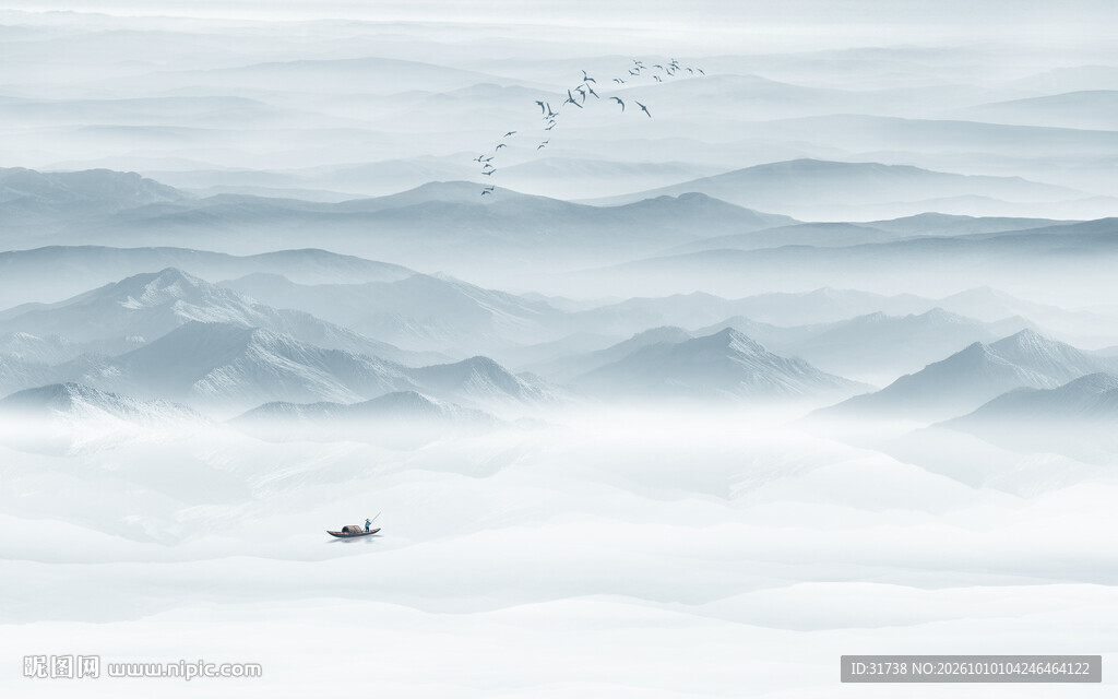 山水水墨画