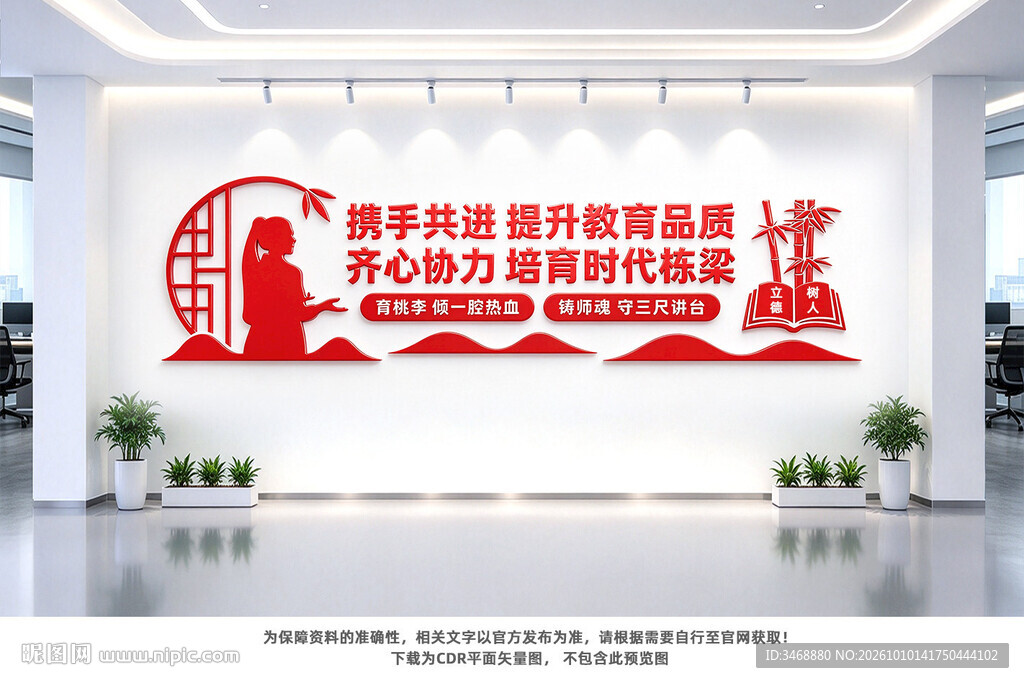 提升教育品质学校文化墙