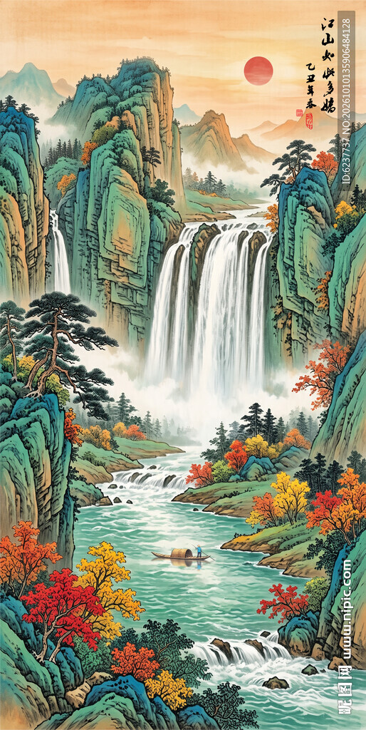 玄关山水风景画