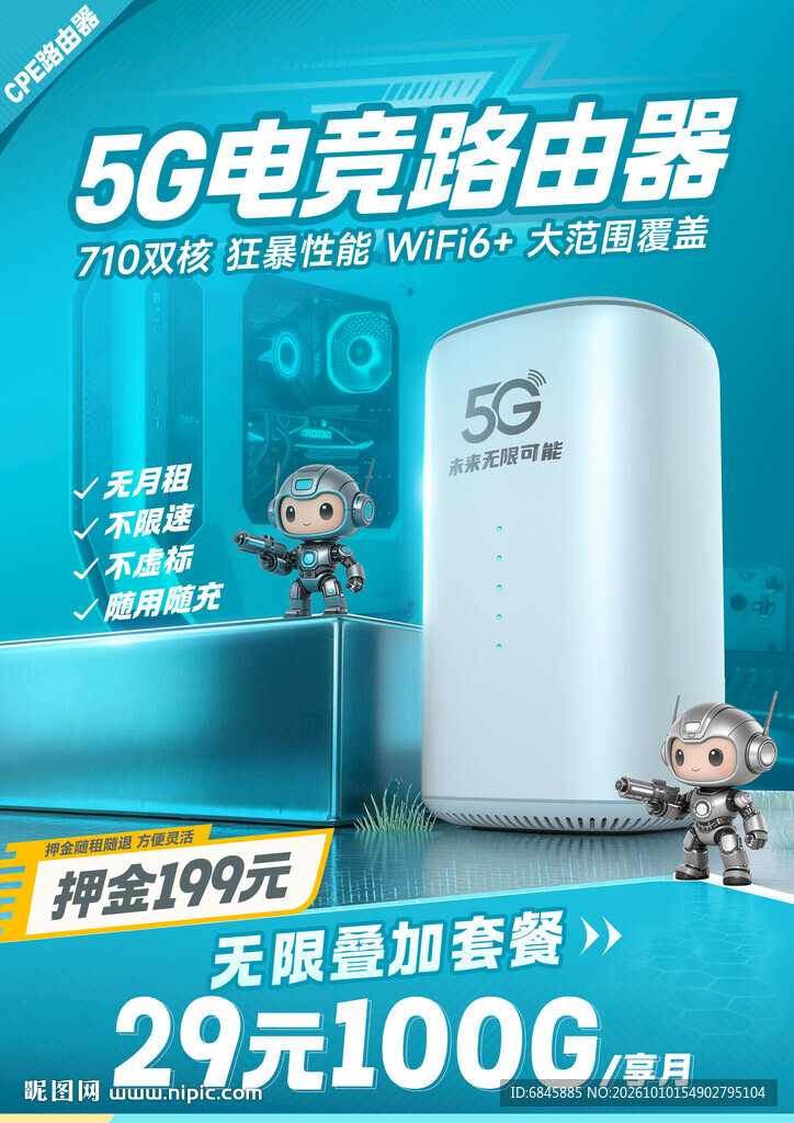 机甲游戏A4宣传海报单张