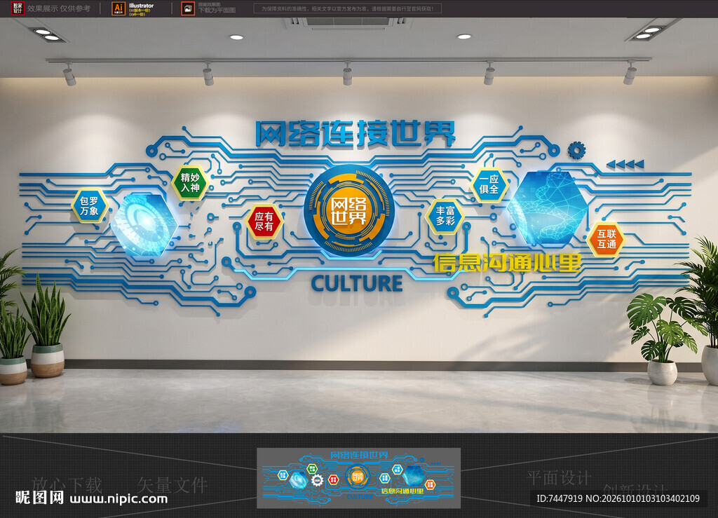 科技电路企业文化墙