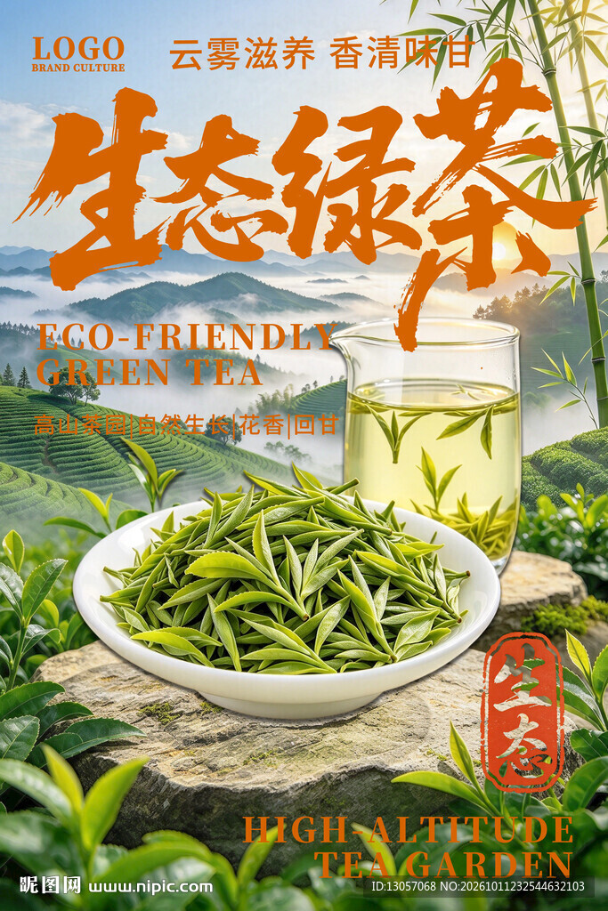 生态绿茶宣传海报
