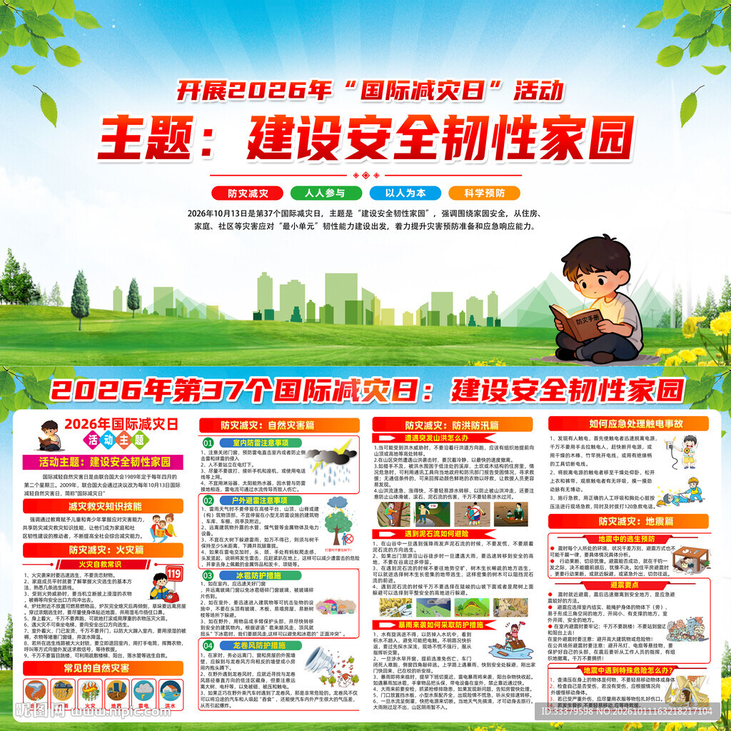 国际减灾日宣传栏
