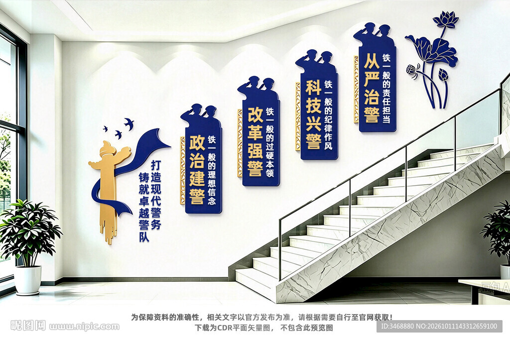 警营楼梯文化墙