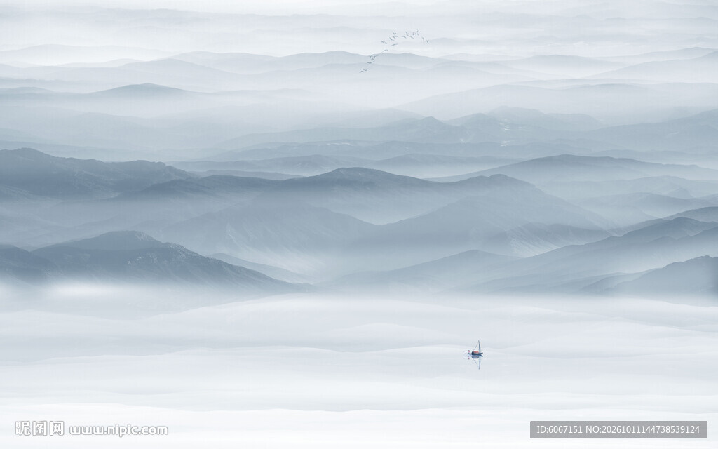 山水水墨画