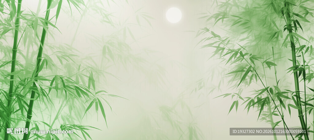 新中式水墨竹子装饰画