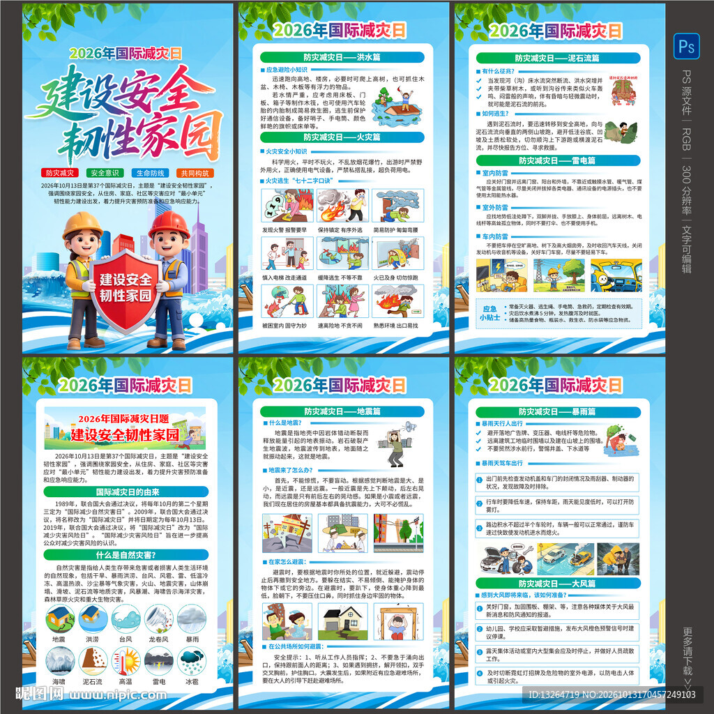  2026国际减灾日展板