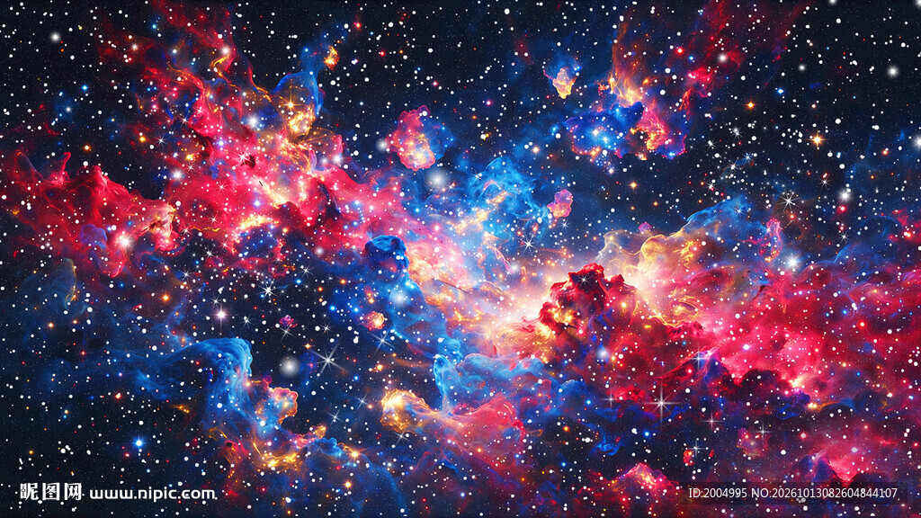 炫彩宇宙星空星云背景