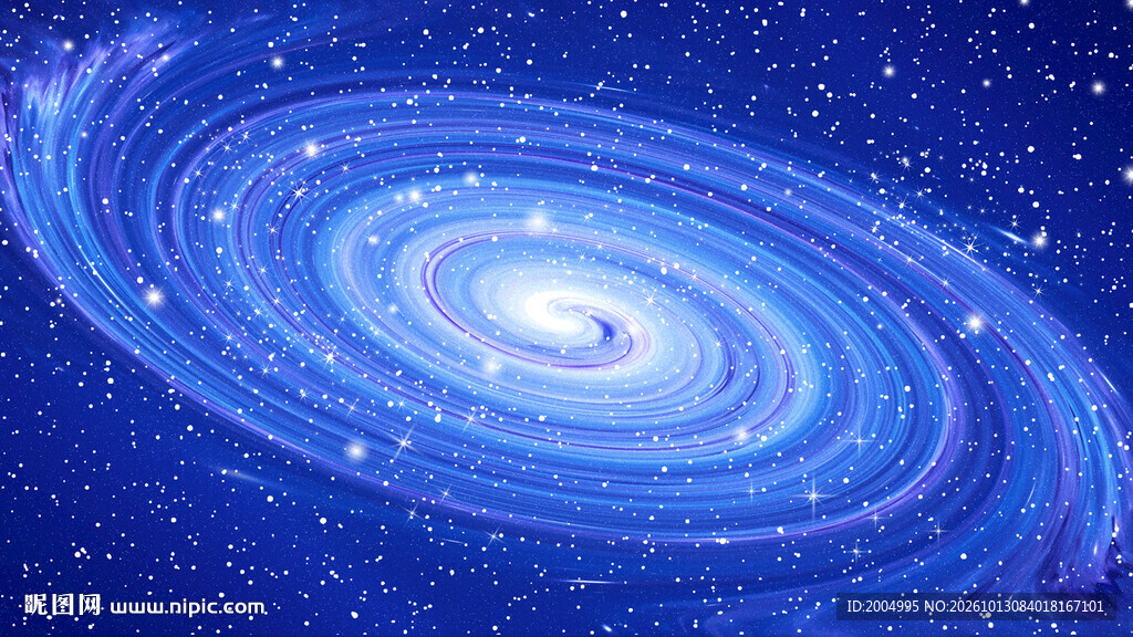 蓝色唯美旋涡星空