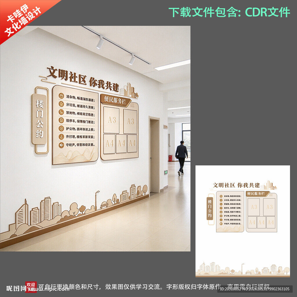 文明社区楼门公约文化墙