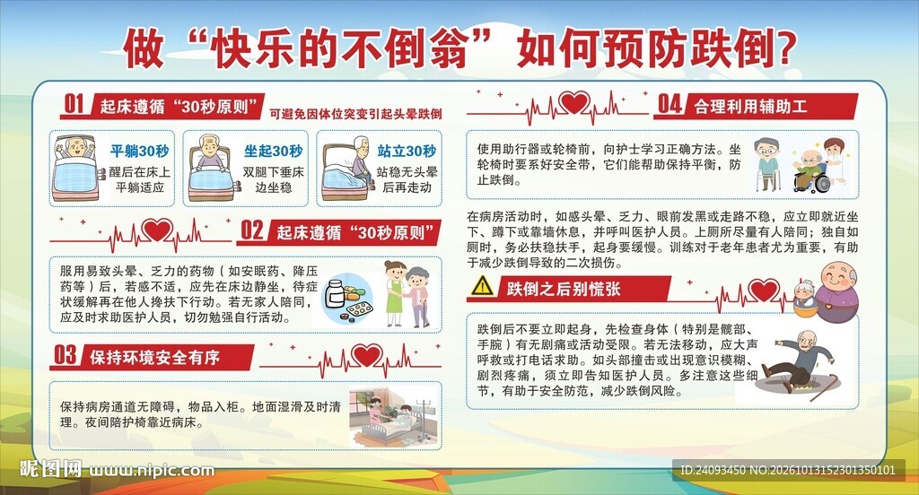 防跌倒健康科普宣传栏