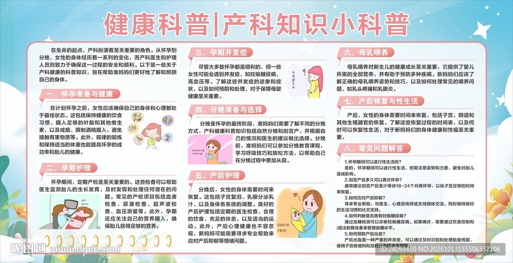 孕产妇健康知识宣传栏