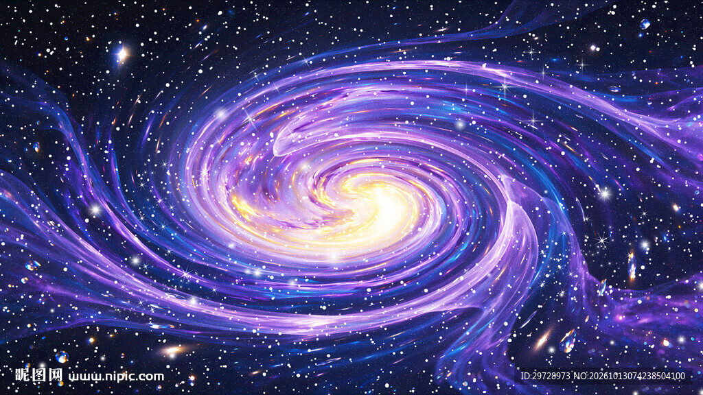 紫色梦幻宇宙星空