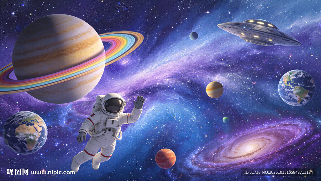梦想星空星球宇宙背景图