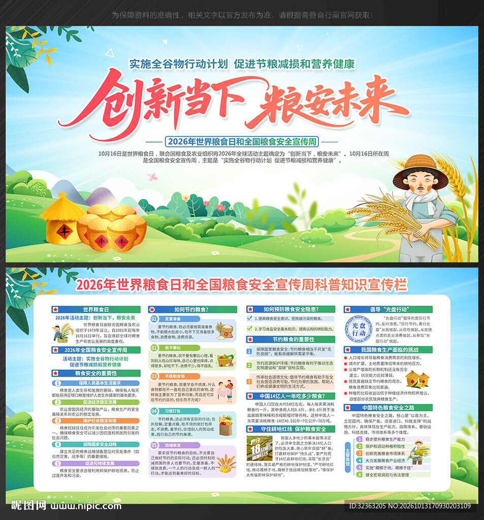 世界粮食日展板世界粮食日