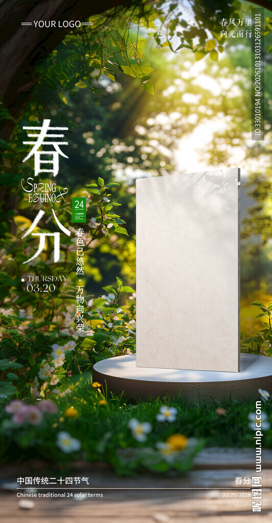 春分瓷砖海报