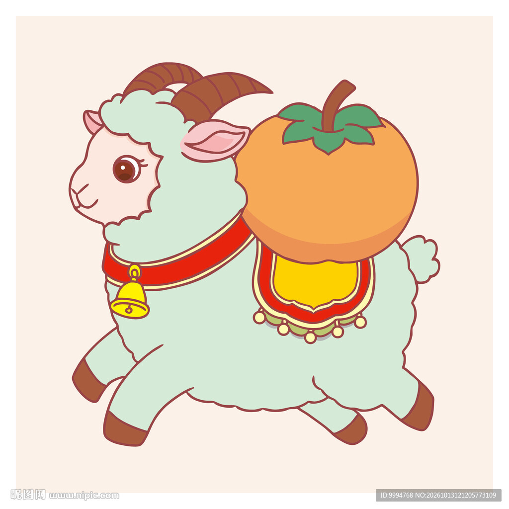 2027羊年卡通羊插画