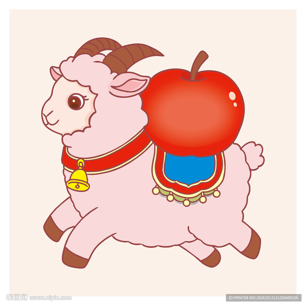 2027羊年卡通羊插画