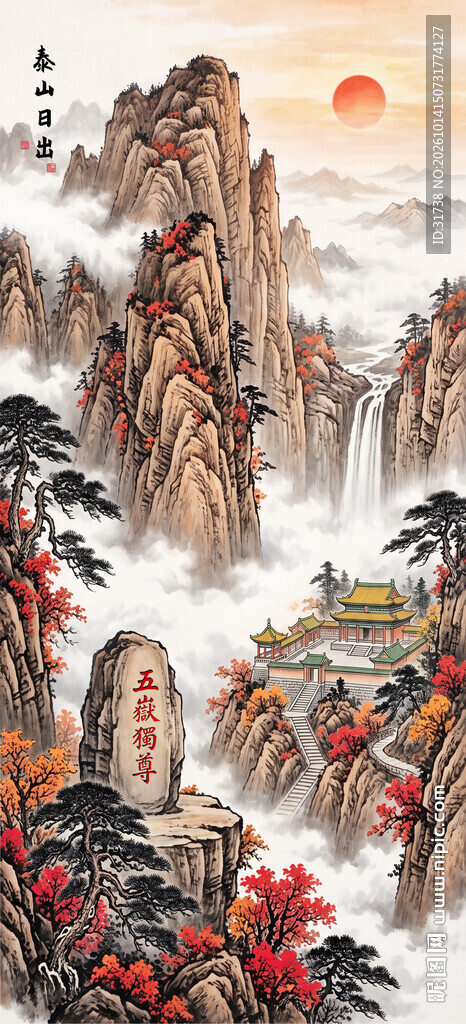 泰山日出五岳独尊