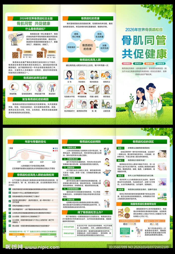 骨质疏松日三折页
