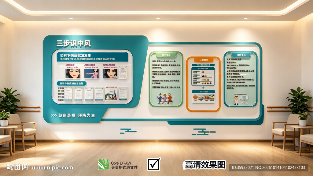 防中风文化墙