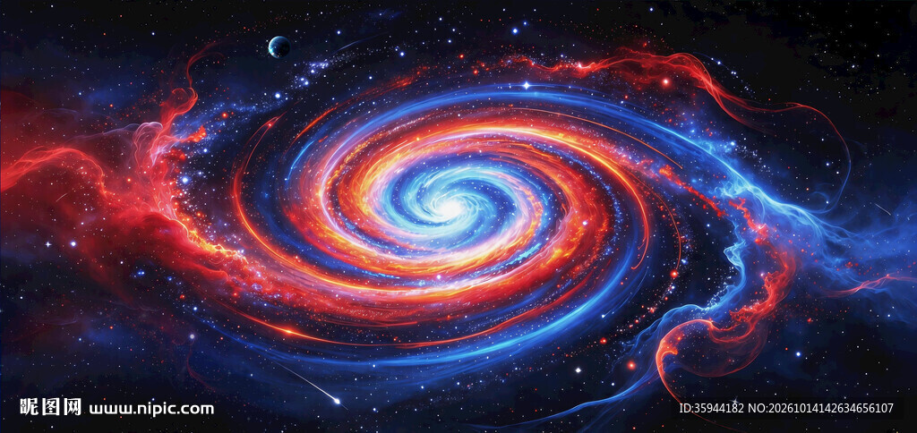 彩色旋涡星空