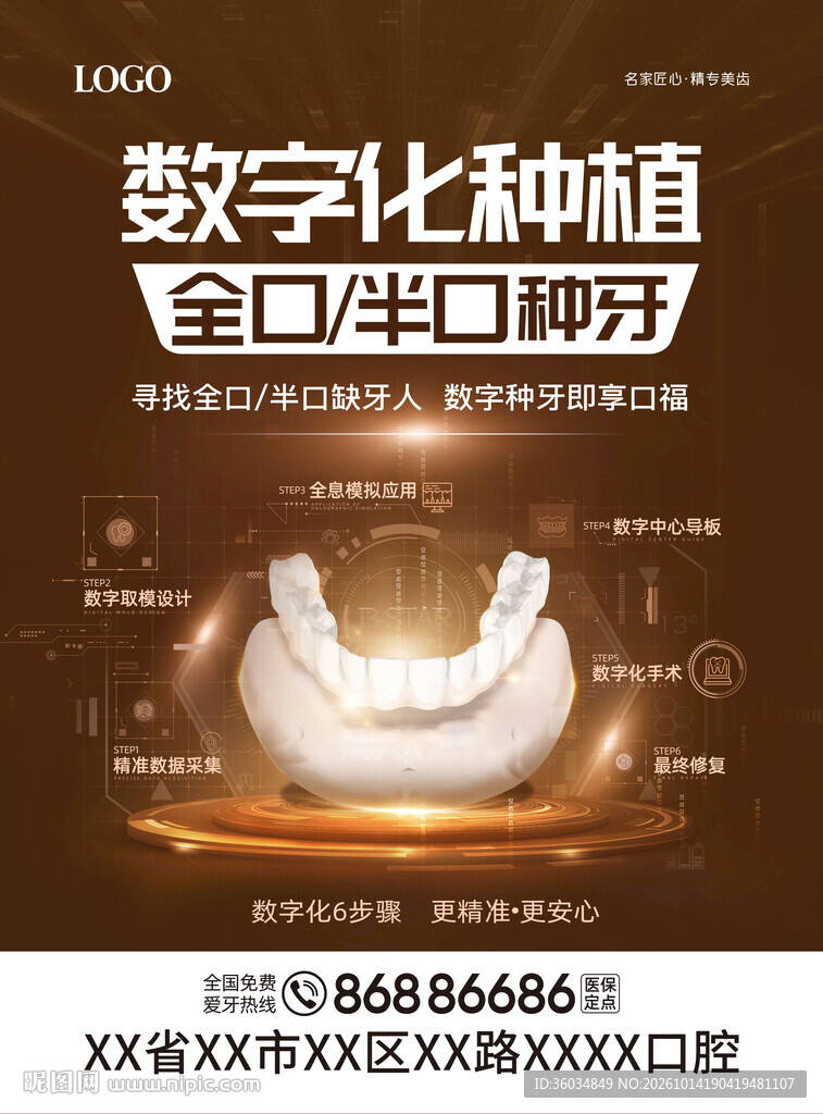 数字化种植口腔海报