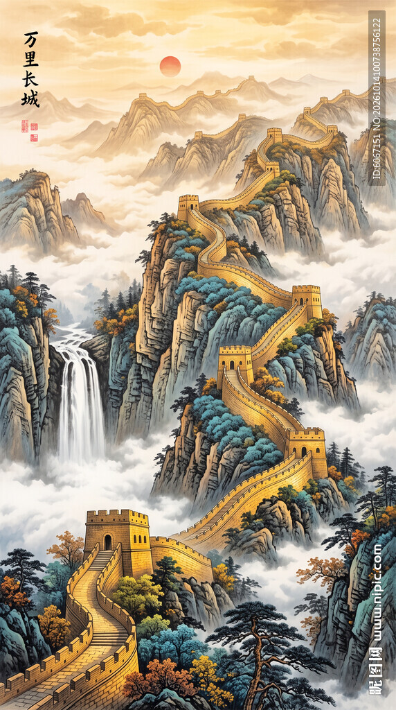 长城玄关装饰画