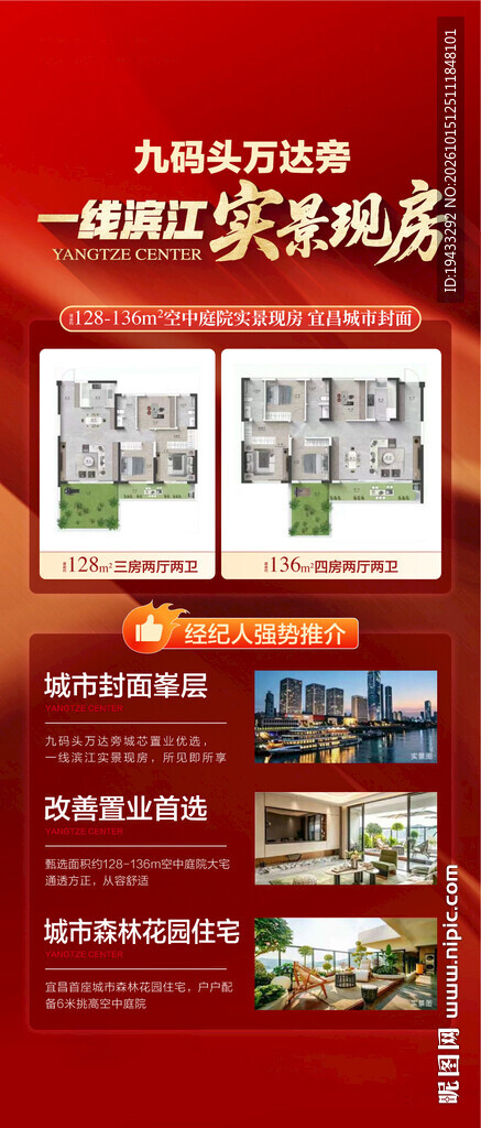 万达旁一线滨江实景现房户型卖点