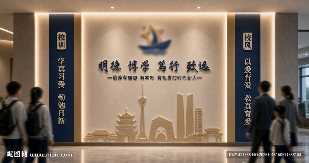 高档简洁校园文化墙