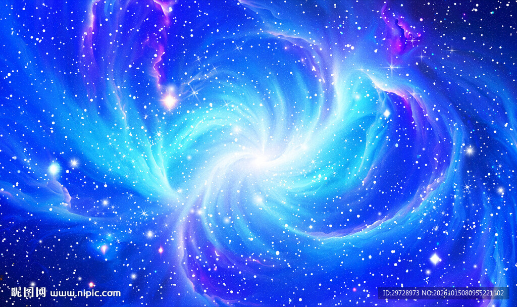 蓝色梦幻星空