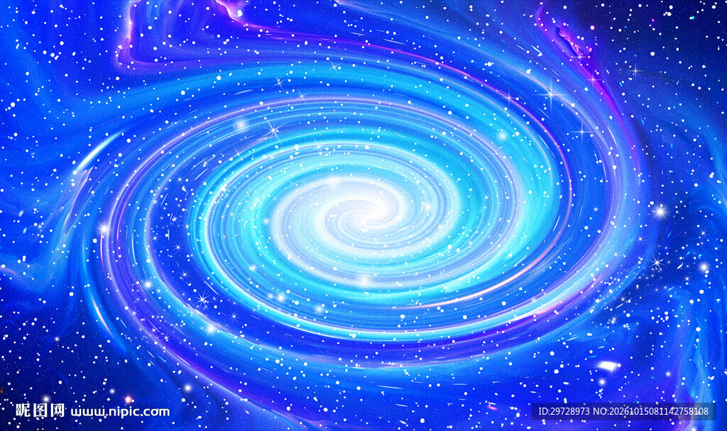 蓝色梦幻星空旋涡宇宙星空