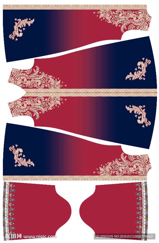 国风传统服饰纹样素材