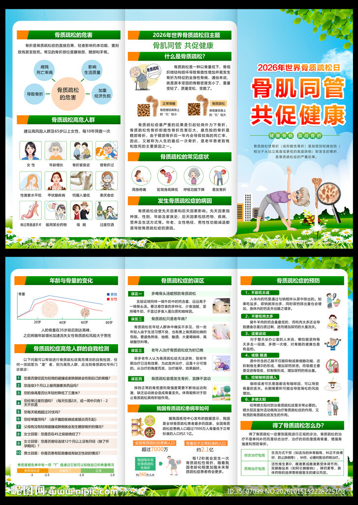 2026骨质疏松日三折页