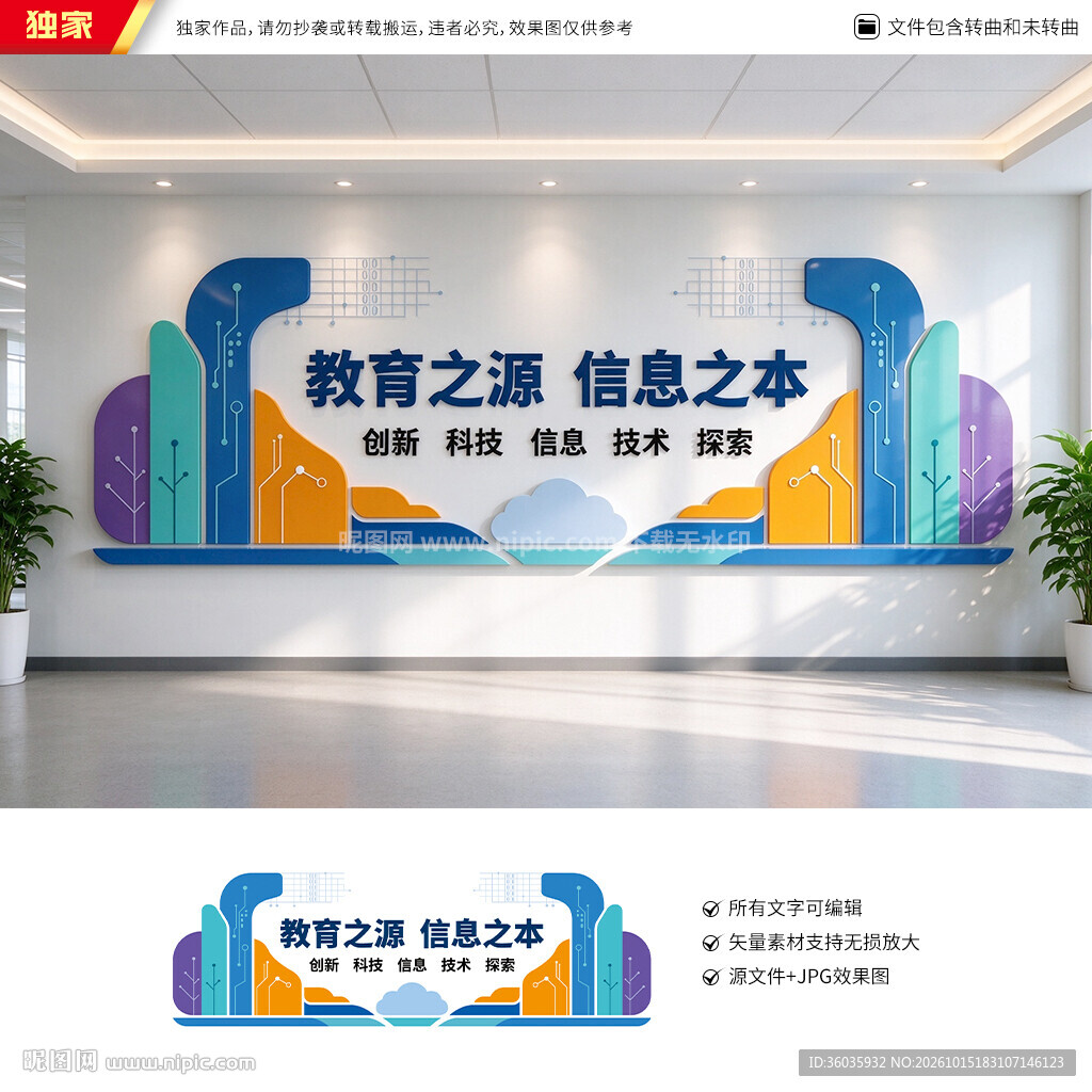 计算机教室文化墙