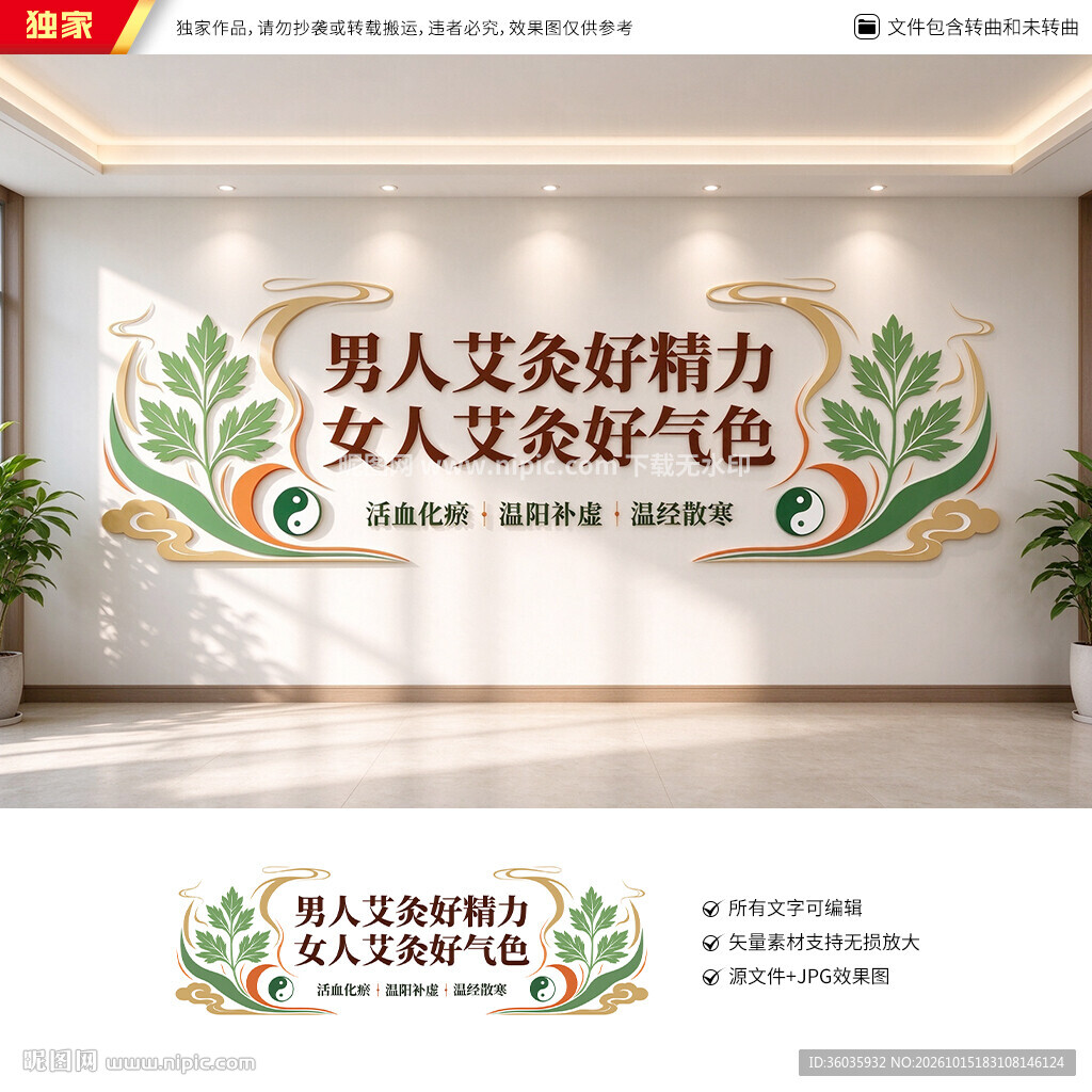 艾灸文化墙