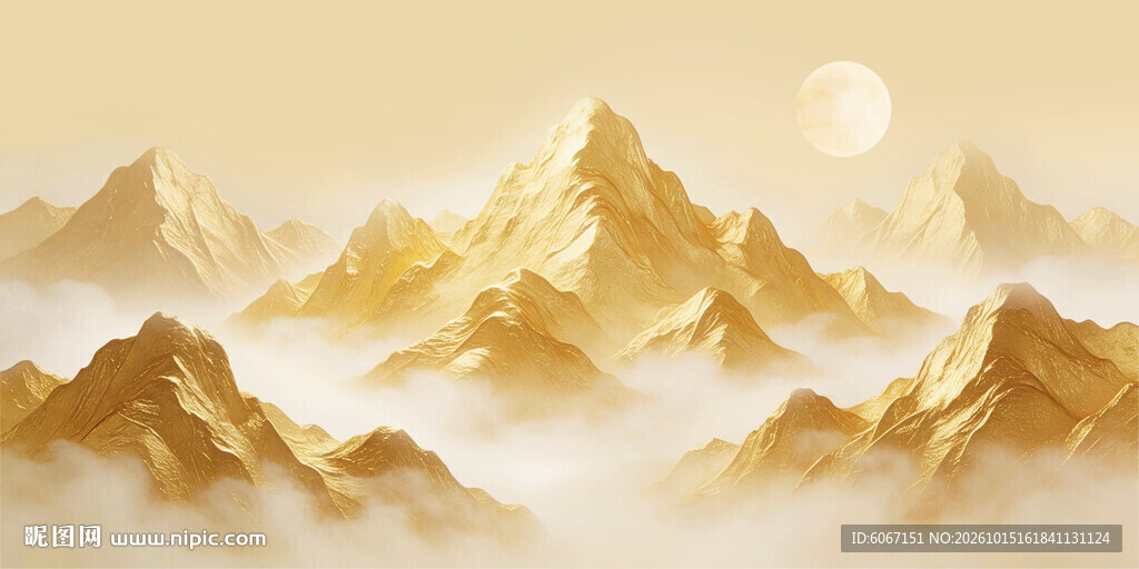日照金山装饰画