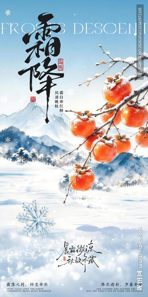  霜降海报