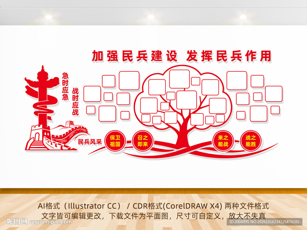 民兵风采照片墙
