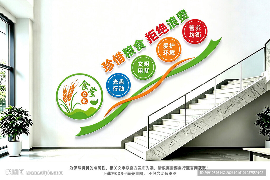 食堂楼梯文化墙