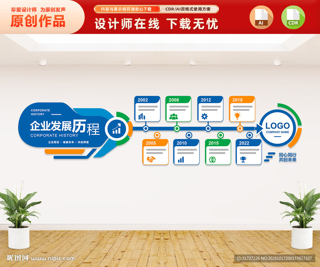 企业发展历程文化墙