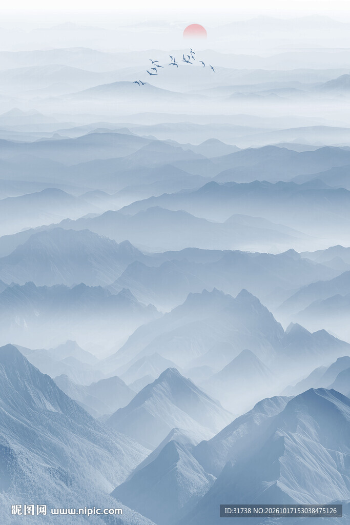 山水水墨画