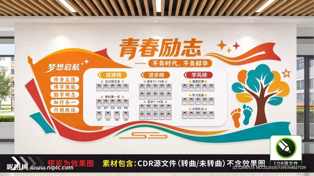 青春励志文化墙
