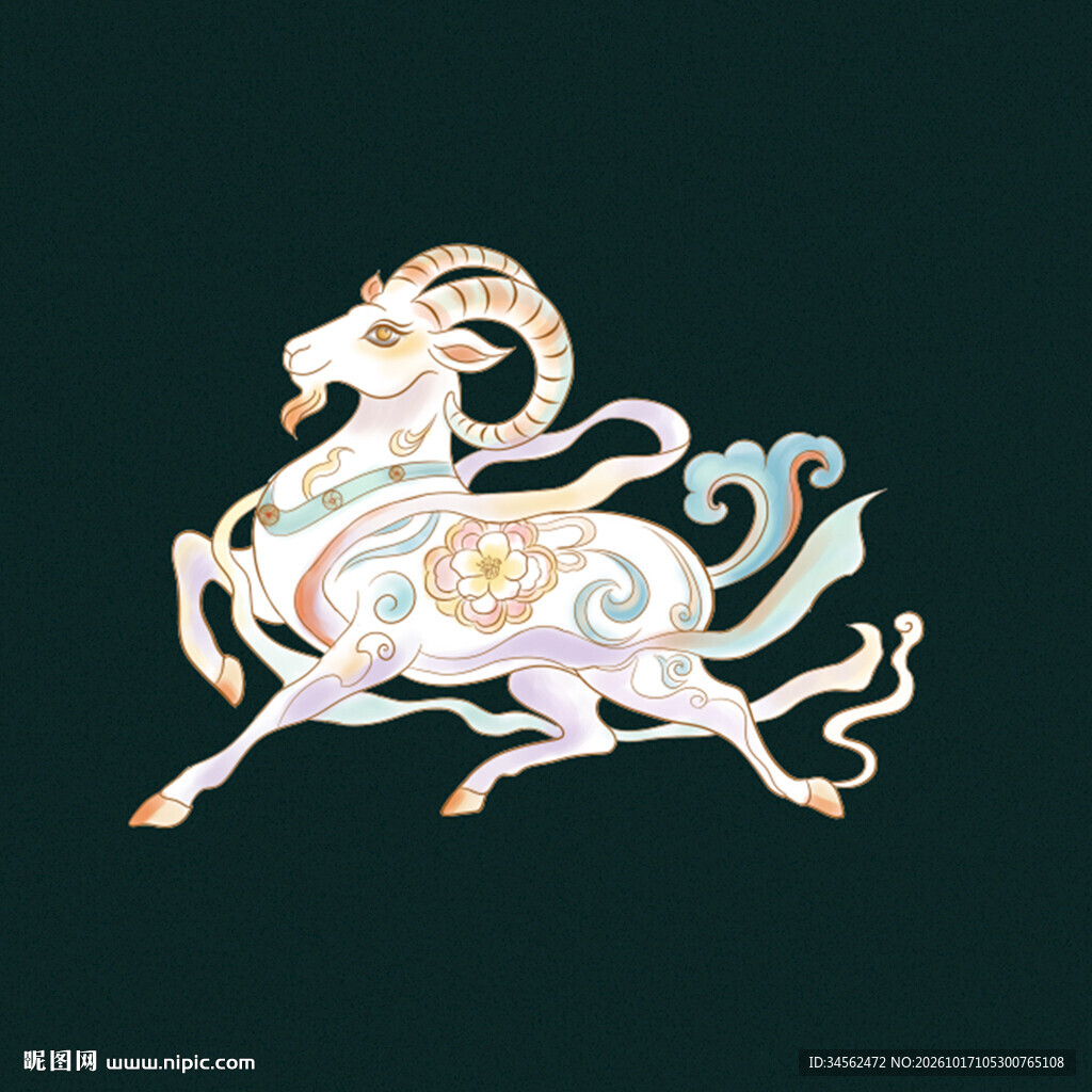 原创2027年新年素材国潮羊