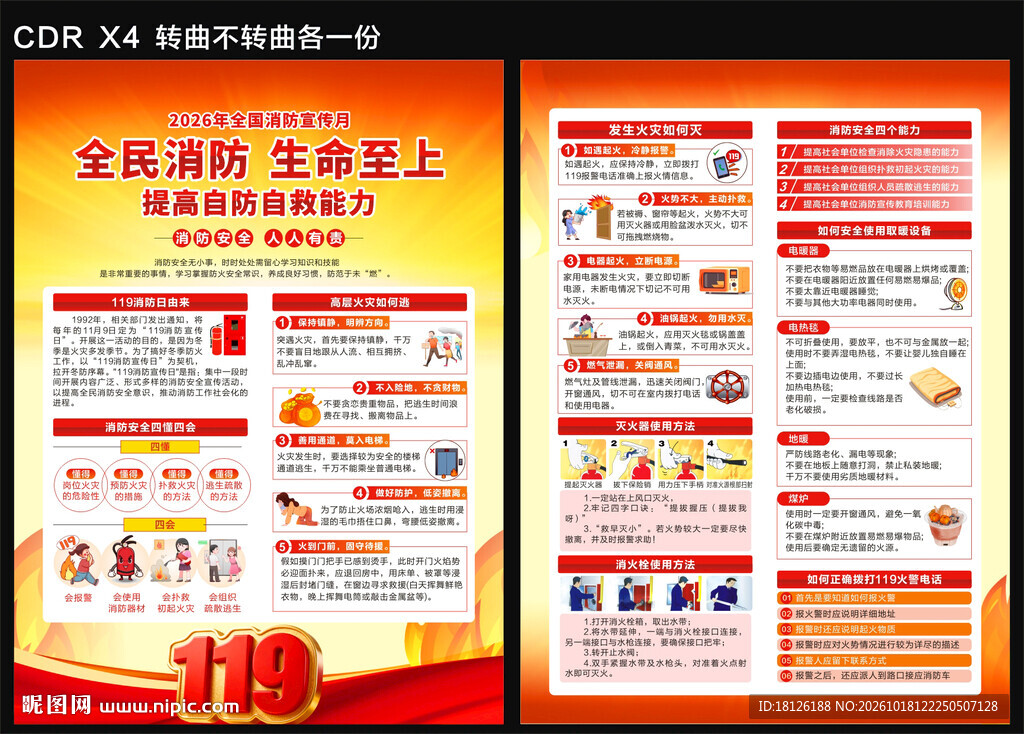 2026消防月宣传单