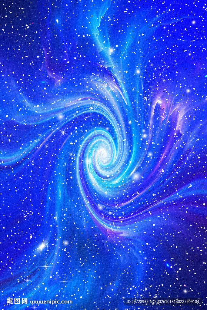 星空旋涡宇宙星系竖版高清图