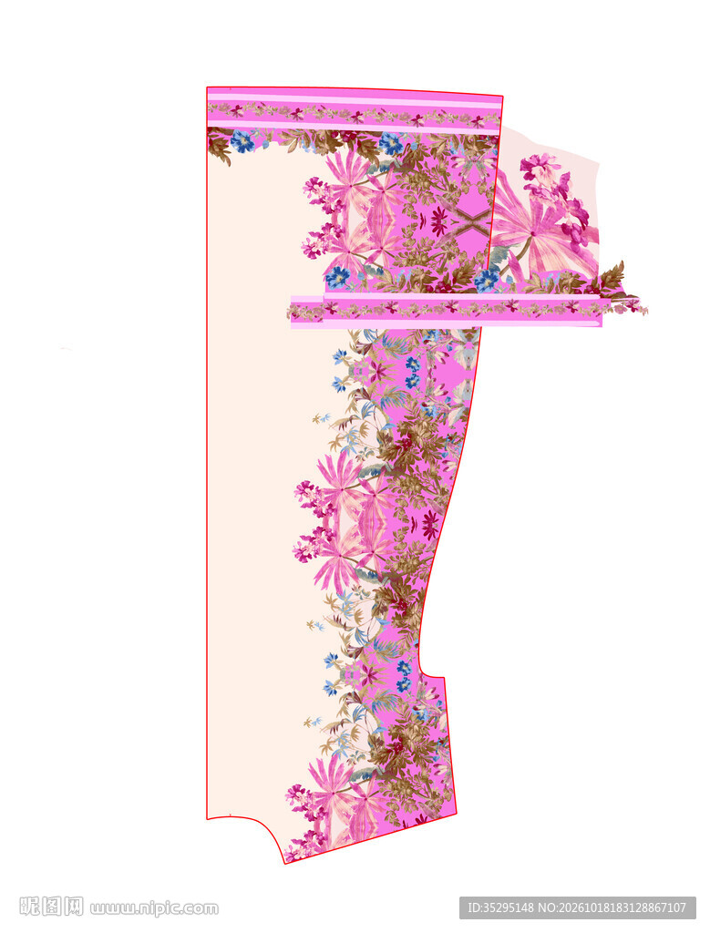 花卉装饰字母T
