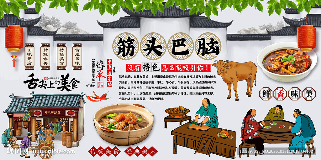筋头巴脑