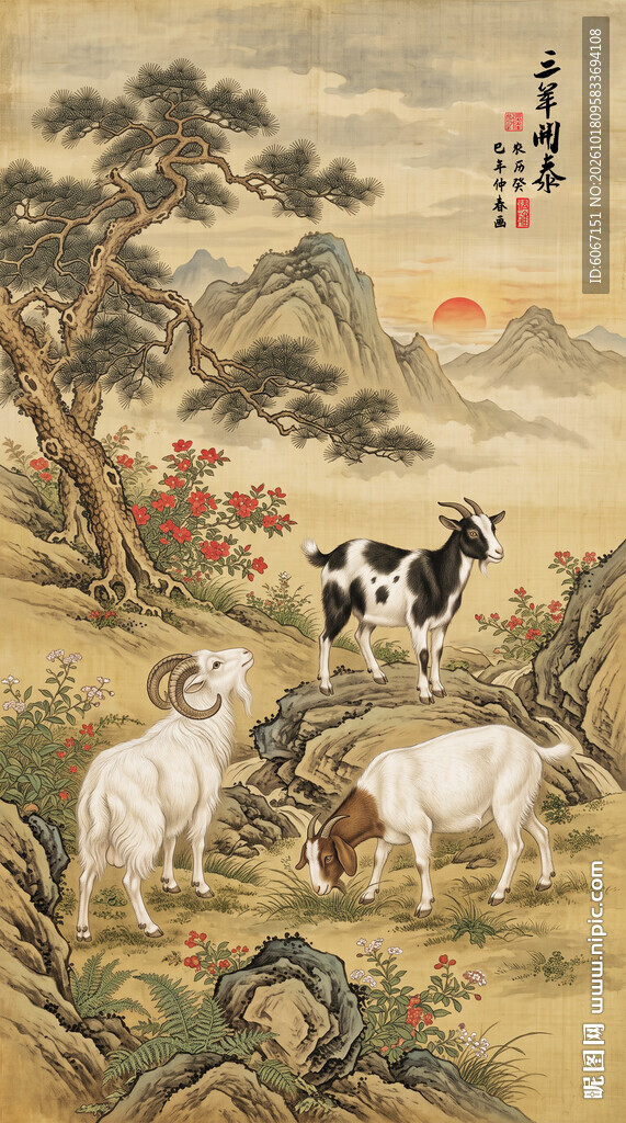 三阳开泰三羊开泰