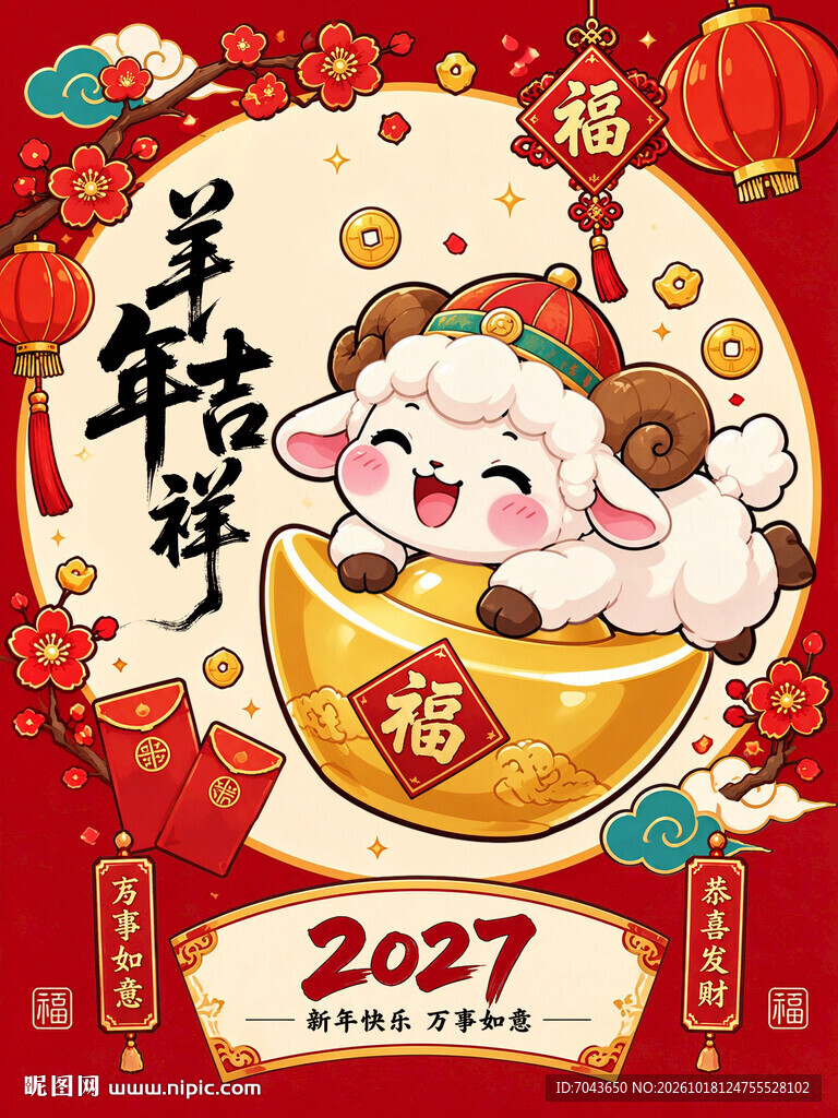 2027羊年图片